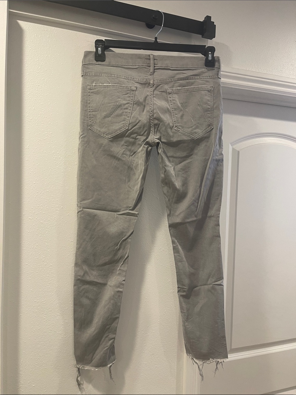 MOTHER Women's Gray Ankle Crop Jeans